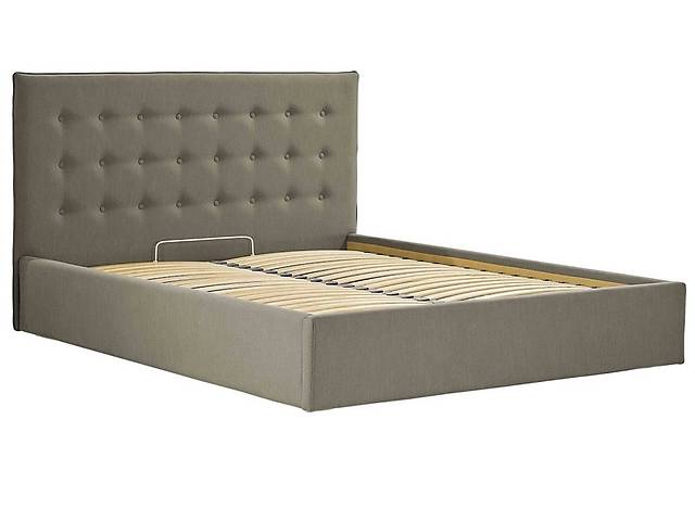 Ліжко Двоспальне Richman Ніколь Comfort 160 х 190 см Melva 20 З підйомним механізмом та нішою для білизни Сіра