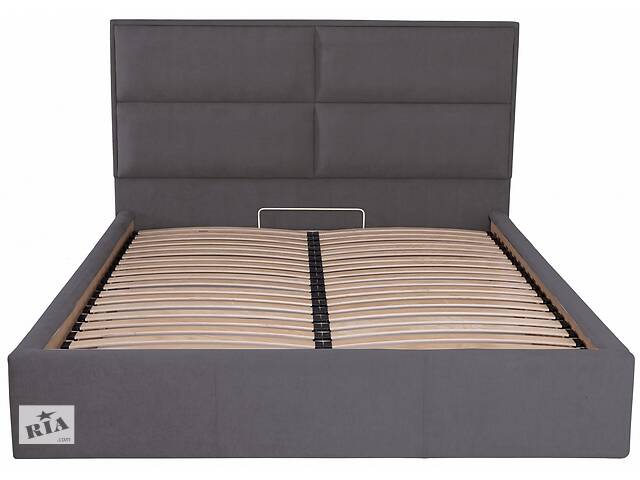 Кровать Двуспальная Richman Шеффилд 160 х 190 см Мисти Dark Grey С подъемным механизмом и нишей для белья Темно-серая