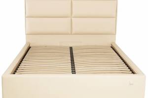 Ліжко Двоспальне Richman Шефілд 160 х 200 см Флай 2207 З підйомним механізмом та нішою для білизни Бежеве