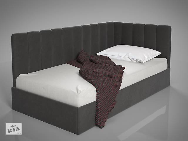 Ліжко-диван BNB BacardiDesign без підйомного механізму 90x190 сірий