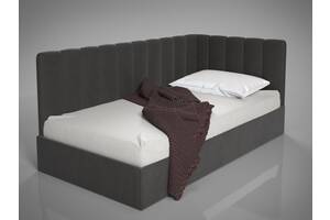 Ліжко-диван BNB BacardiDesign без підйомного механізму 90x200 сірий