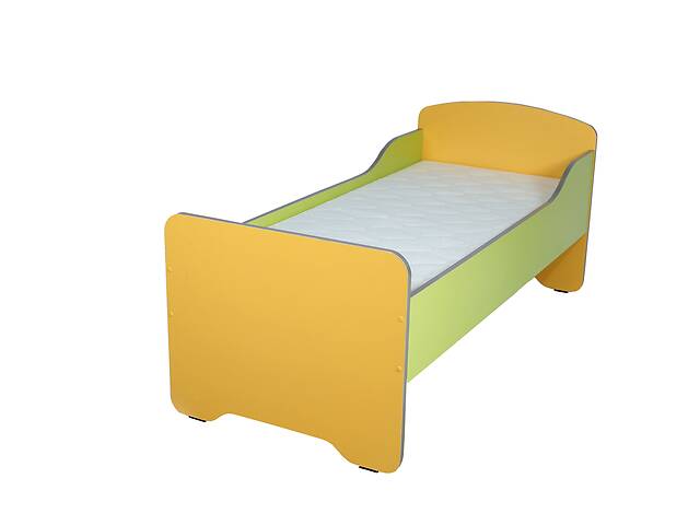 Кровать Мебель UA детский сад без матраца с высокими перилами Желто-зеленый (43884)
