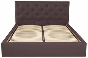 Кровать Richman Бристоль VIP 120 х 190 см Флай 2231 С дополнительной металлической цельносварной рамой Темно-коричневая