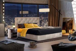 Ліжко Richman Брістоль VIP 140 х 190 см Місті Milk З додатковою металевою цільнозварною рамою Бежева