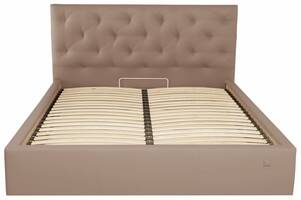 Кровать Richman Бристоль VIP 140 х 200 см Флай 2213 С дополнительной металлической цельносварной рамой Светло-коричневая