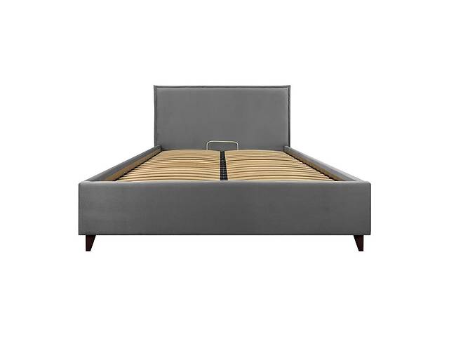 Ліжко Richman Двоспальне Andrea Standart Wood На ніжках 160 x 190 см Lili Темно-сірий