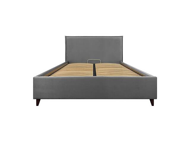 Ліжко Richman Двоспальне Andrea VIP Wood На ніжках 160 x 200 см Lili Темно-сірий