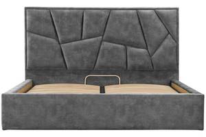 Ліжко Richman Двоспальне Mega Comfort 160 x 200 см Bolzano Dk Grey Темно-сірий