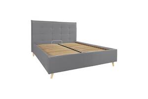 Кровать Richman Двуспальная Monica Standart Wood На ножках 160 x 200 см Simple Серый