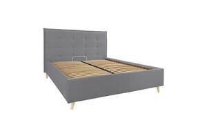 Кровать Richman Двуспальная Monica VIP Wood На ножках 180 x 200 см Simple Серый