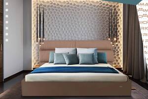 Кровать Richman Эдинбург VIP 140 х 200 см Флай 2213 С дополнительной металлической цельносварной рамой Светло-коричневая