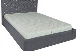Кровать Richman Кембридж VIP 120 х 190 см Fibril 16 С1 С дополнительной металлической цельносварной рамой Темно-серая