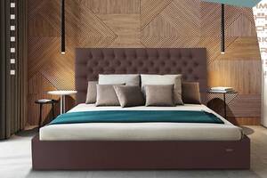 Кровать Richman Кембридж VIP 120 х 190 см Флай 2231 С дополнительной металлической цельносварной рамой Темно-коричневая