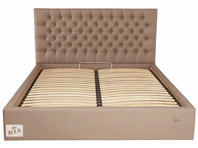 Кровать Richman Кембридж VIP 120 х 200 см Флай 2213 С дополнительной металлической цельносварной рамой Светло-коричневая
