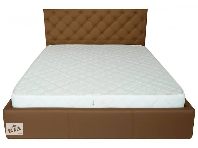 Ліжко Richman Ковентрі 140 х 200 см Флай 2213 A1 З підйомним механізмом та нішою для білизни Світло-коричневе