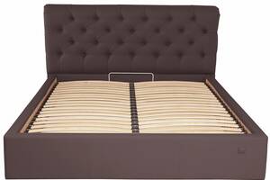 Кровать Richman Лондон VIP 140 х 190 см Флай 2231 С дополнительной металлической цельносварной рамой Темно-коричневая