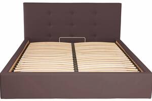 Кровать Richman Манчестер VIP 140 х 190 см Флай 2231 С дополнительной металлической цельносварной рамой Темно-коричневая