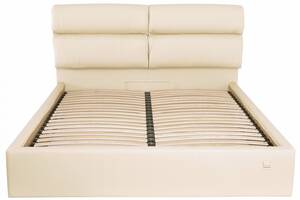 Кровать Richman Оксфорд VIP 140 х 190 см Флай 2207 С дополнительной металлической цельносварной рамой Бежевая