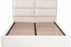 Кровать Richman Шеффилд VIP 120 х 200 см Мисти Milk С дополнительной металлической цельносварной рамой Бежевая