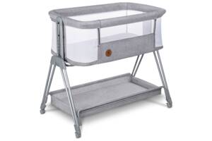 Кроватка приставная Lionelo LUNA GREY CONCRETE