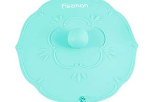 Крышка силиконовая для чашки Fissman 'Цветок' Ø11.5см, голубая