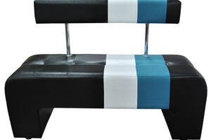 Кухонная лавка Ribeka Альфа 1 Черно-белый с синим (53A04)