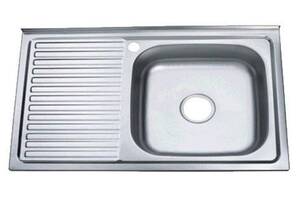 Кухонная мойка накладная ZERIXZ8050R-06-160E satin (ZX1613)