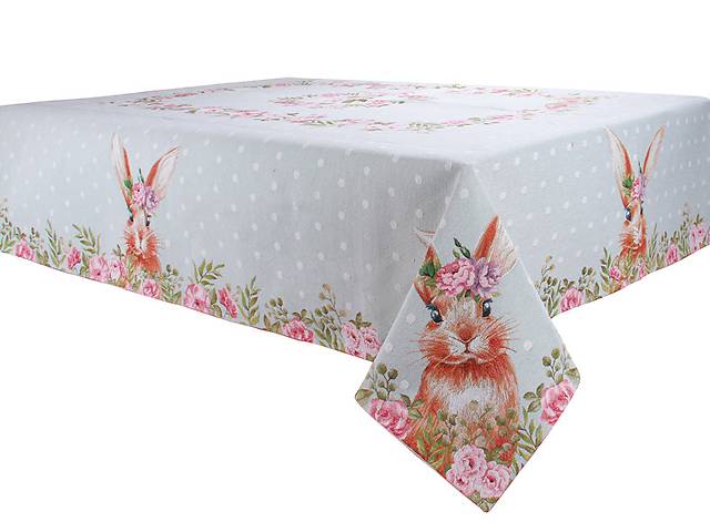 Кухонная скатерть Lefard 140х260 см Cute Bunny in flowers (AL219106 )