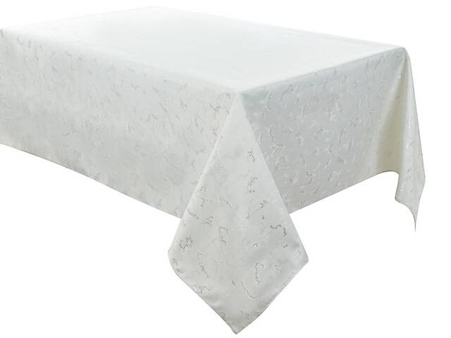 Кухонная скатерть на стол Lefard Alba Lurex teflon 160х280 см Белый (AL226679)