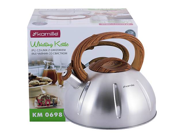 Кухонный чайник со свистком из нержавеющей стали 5л KL225380 Kamille