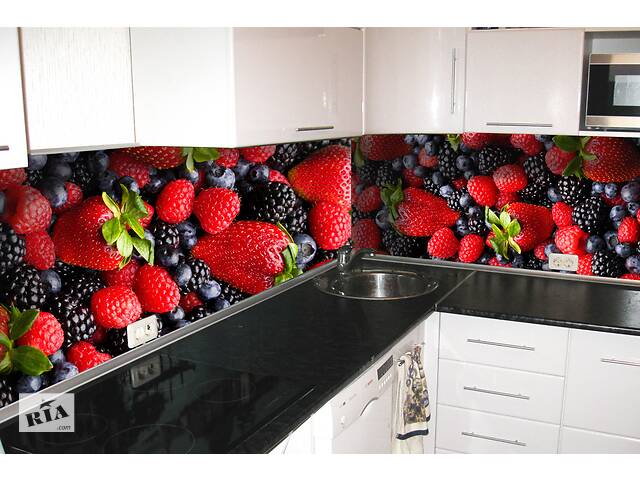 Кухонный фартук Zatarga Лесная ягода 600 х 2500 мм Красный (Z180096)