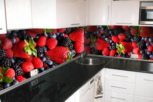 Кухонный фартук Zatarga Лесная ягода 650 х 2500 мм Красный (Z180096/1)