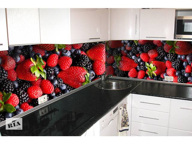 Кухонный фартук Zatarga Лесная ягода 650 х 2500 мм Красный (Z180096/1)