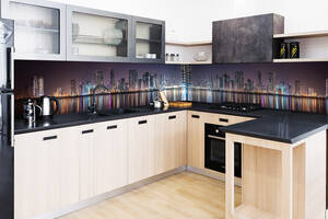Кухонный фартук Zatarga Отражение 650 х 2500 мм Фиолетовый (Z180114/1)