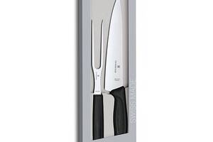 Кухонный набор нож и вилка Victorinox SwissClassic Carving Set Чёрный (6.7133.2G)