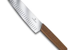 Кухонный нож Victorinox Swiss Modern Santoku 17 см Орех (6.9050.17KG)