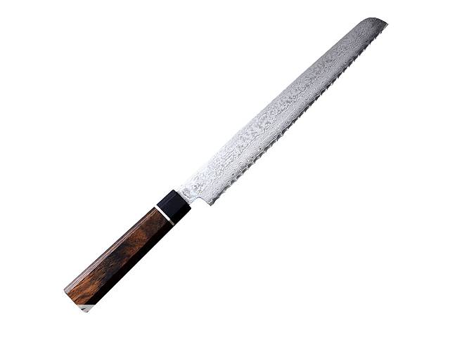 Кухонный нож для хлеба 220 мм Suncraft Senzo Black (BD-06)