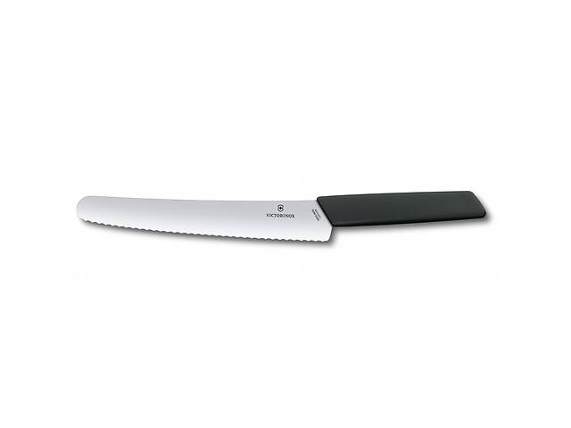 Кухонный нож для хлеба Victorinox Swiss Modern BreadPastry 22 см Черный (6.9073.22WB)