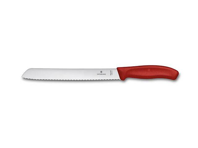 Кухонный нож для хлеба Victorinox SwissClassic Bread 210 мм Красный (6.8631.21B)