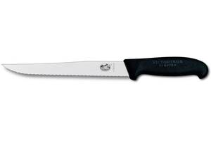 Кухонный нож для нарезки Victorinox Fibrox Carving 20 см Черный (5.2833.20)