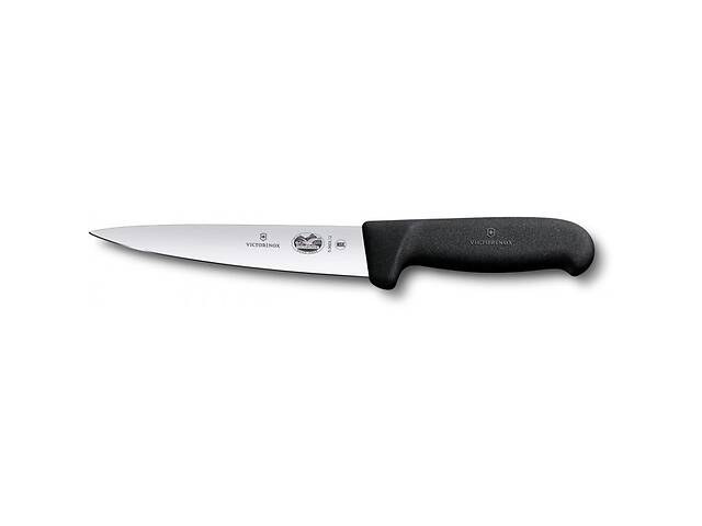 Кухонный нож мясника Victorinox Fibrox Sticking 14 см Черный (5.5603.14)