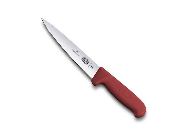 Кухонный нож мясника Victorinox Fibrox Sticking 16 см Красный (5.5601.16)