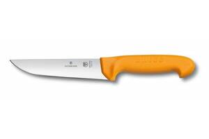 Кухонный нож мясника Victorinox Swibo Butcher Wide 14 см Желтый (5.8421.14)