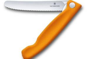 Кухонный нож складной Victorinox SwissClassic Foldable Paring 110 мм Оранжевый (6.7836.F9B)