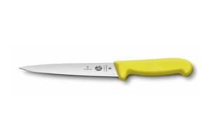 Кухонный нож Victorinox Fibrox Filleting Flex для филе 18 см Желтый (5.3708.18)