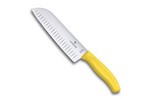 Кухонный нож Victorinox Santoku 17 см Желтый (6.8526.17L8B)