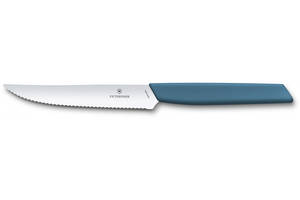 Кухонный нож Victorinox Swiss Modern Steak&Pizza 12 см Синий (6.9006.12W2)