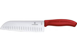 Кухонный нож Victorinox SwissClassic Santoku 170 мм Красный (6.8521.17B)