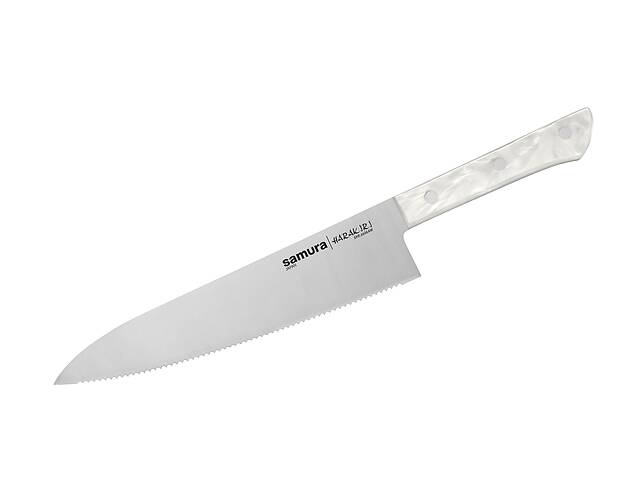 Кухонный Шеф нож 208 мм серрейтор Samura Harakiri Acryl (SHR-0086AW)