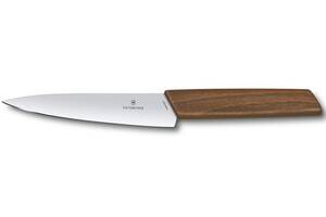 Кухонный универсальный нож Victorinox Swiss Modern Kitchen 15 см Орех (6.9010.15G)